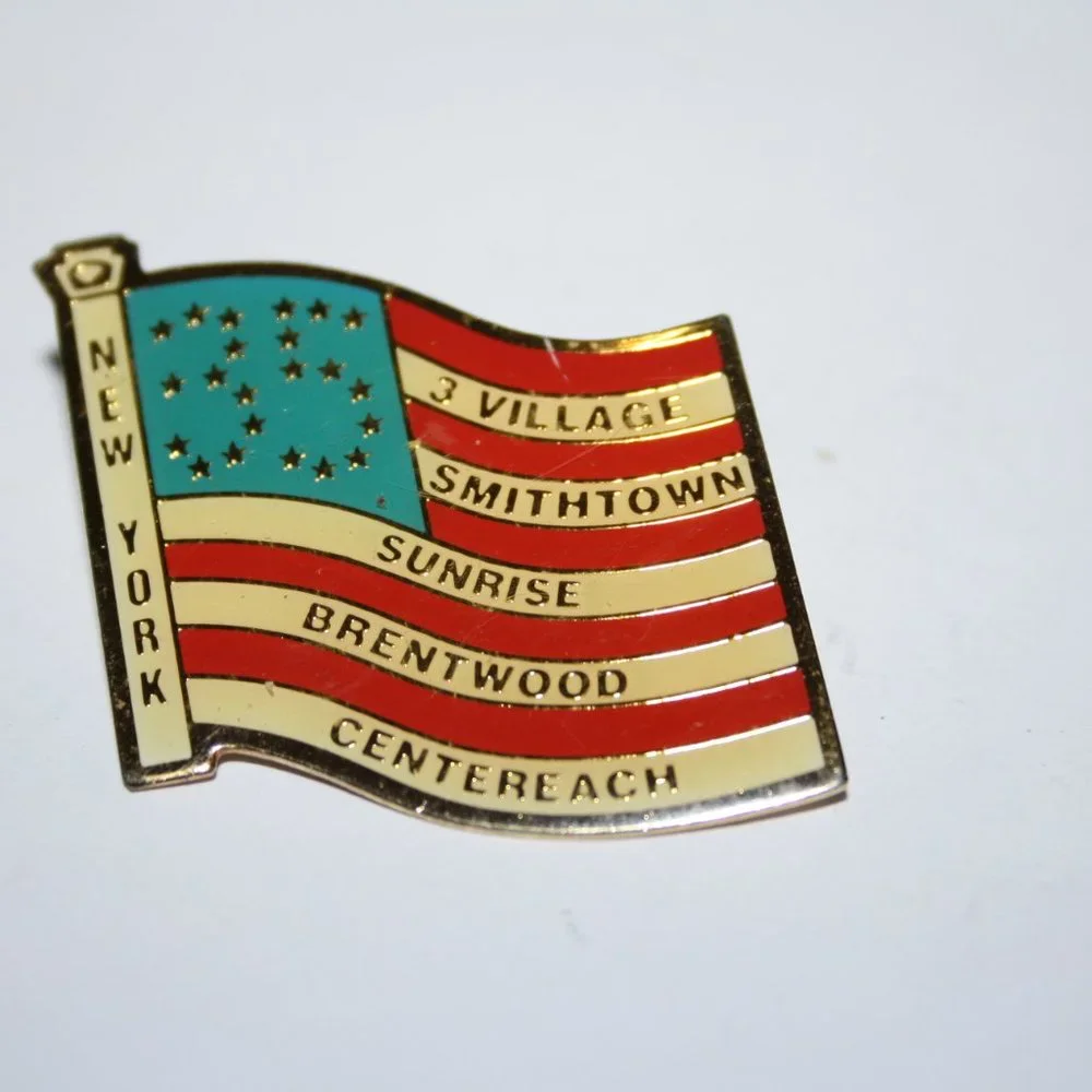 🗽✨ Vintage New York Flag Lapel Pin · 1.5